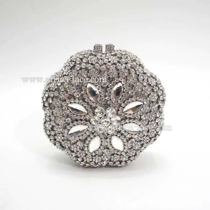 Bridal wedding clutch, Reed hollow out silver popular crystal rhinestone clutch, Silver crystal clutch, Leave pattern crystal clutch