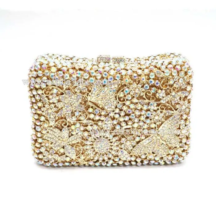 luxury crystal clutch bag