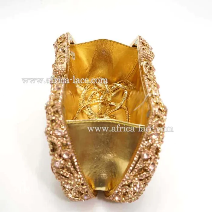 Fashion Luxury Clutch Bags Crystal Clutch Purse Designer Clutch Bag CL-116C in Bronze - 1