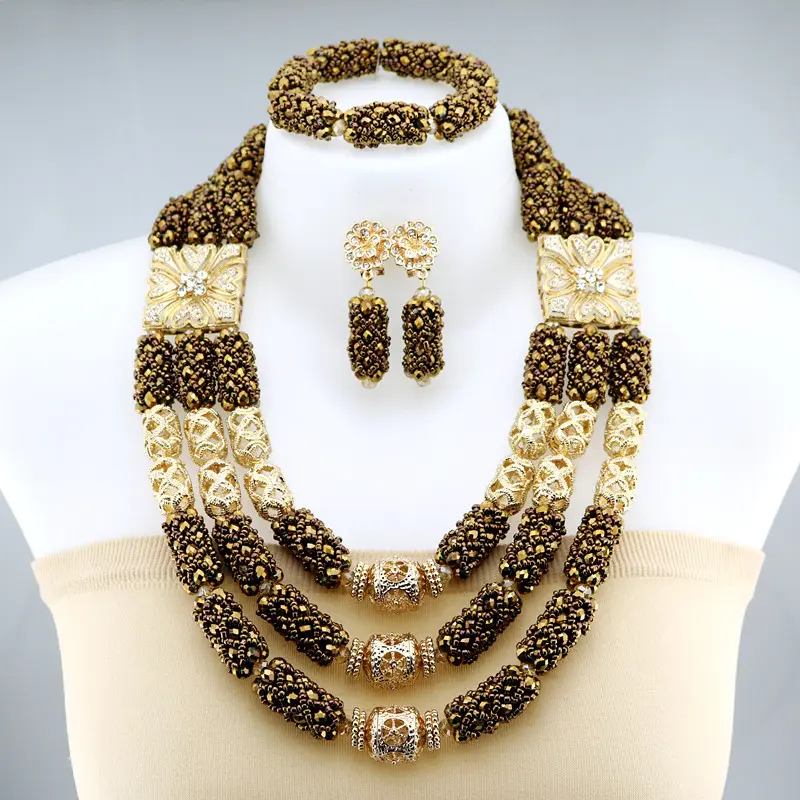 High Class Wedding Jewelry In Nigerian Party Jewelry Set In