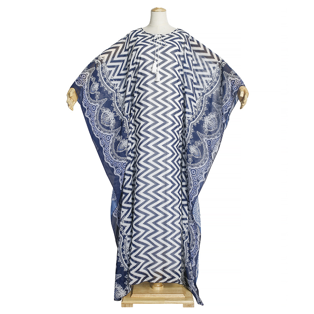 Trendy Imitation Silk Maxi Dress - African Woman Muslim Style Robe With ...