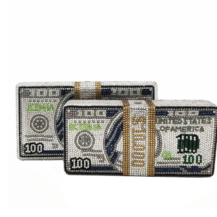 Crystal money store clutch