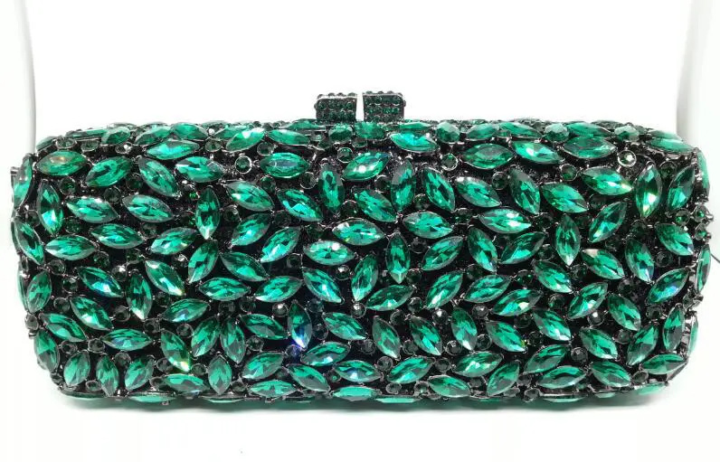 Women's Evening Bag Women Banquet Purse Luxury Evening Bag Turquoise Stone  Crystal Clutches Wedding Handbag (Color : Blue)