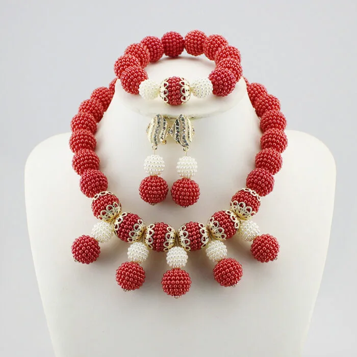 Handmade African Necklace Beads Set From Sierra Leone 