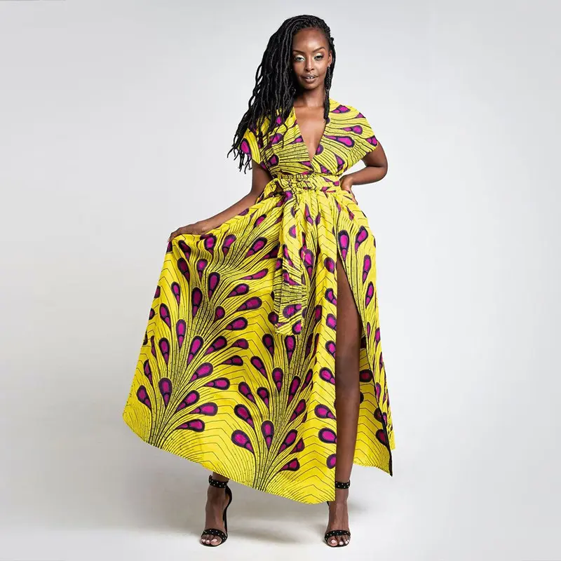 African Ankara Style Long Dress,hot Selling Women Maxi Dress