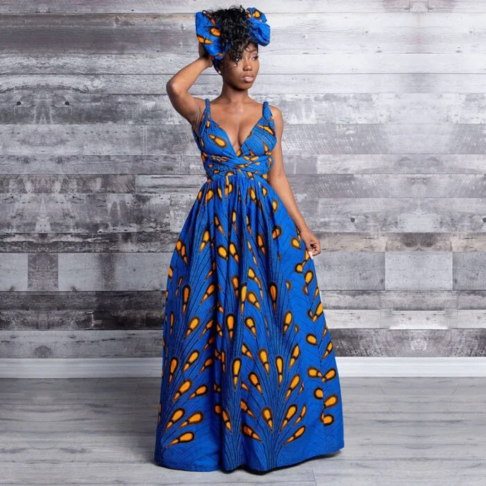 African Long Dress Women Ankara Dress Which More Than 20 Ways To Dress LD1057 LaceDesign