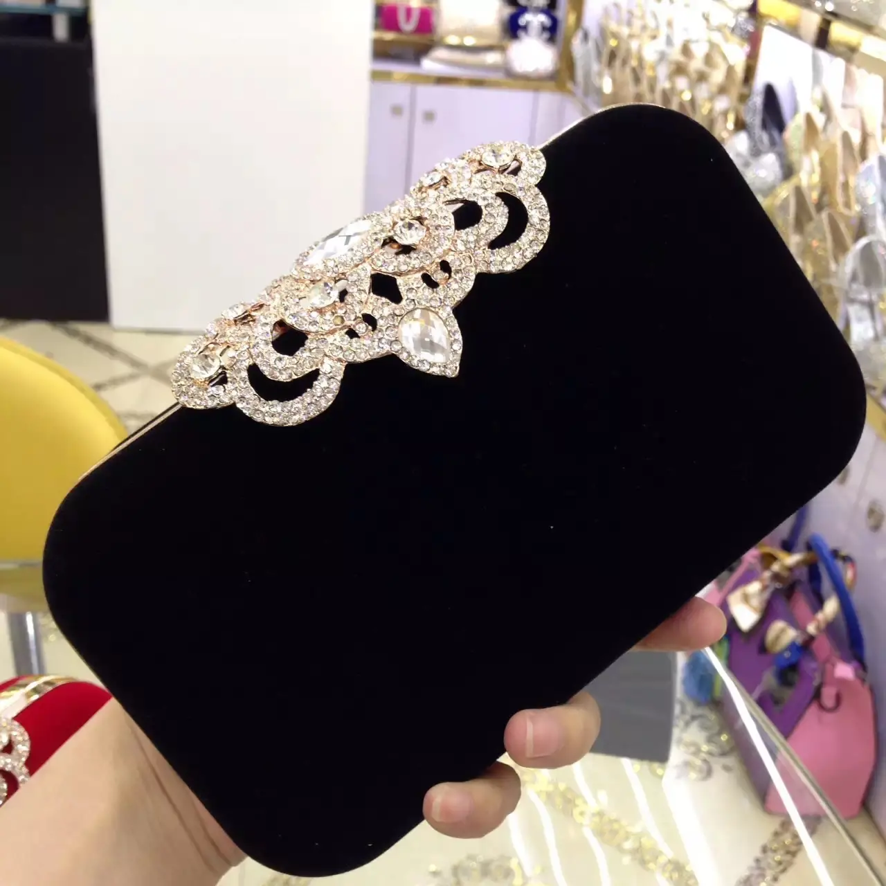 Fashion Velvet Women Clutch Bag Small Evening Bag Party Purse